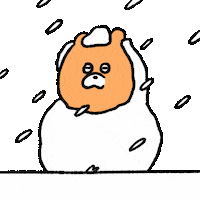 Kewky snow winter snowman blizzard Sticker
