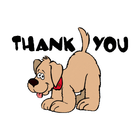 Dog Thank You Sticker by imoji