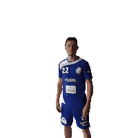 HandbalclubIzegem sports handball handbalclub izegem blue white dynamite Sticker