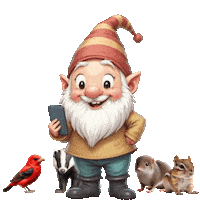 Cute Gnome Taking A Selfie Sticker