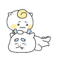 Sad Dragon Sticker