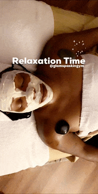 glamspaskingym relax mask facial spa time GIF