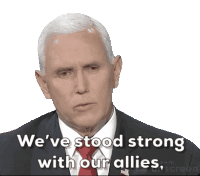Demanding Mike Pence Sticker by GIPHY News