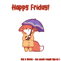 Its Friday Rain Sticker by SoyandMochi