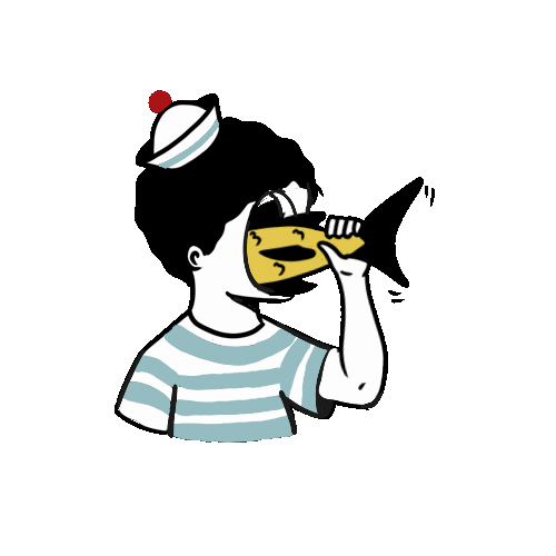 Sea Eat Sticker by Chantal Frontale
