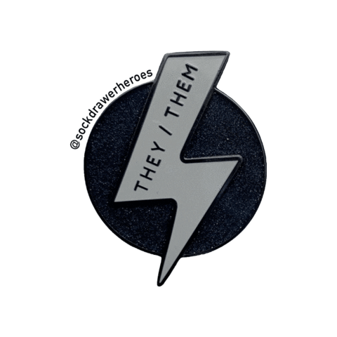 sockdrawerheroes trans nonbinary pronouns theythem Sticker