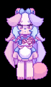 Oriineku cat kitty pastel maid GIF