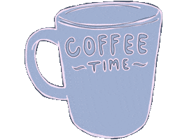 tessterpos pink coffee excited blue Sticker