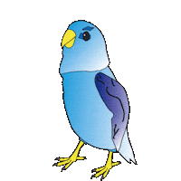 Blue Bird Dancing Sticker by GT8Studios