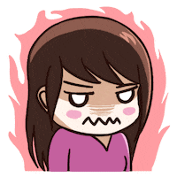 Smazycomics girl angry momo smazy Sticker
