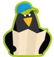 Penguin Reading Sticker by Grupa Pingwina