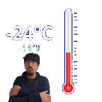 Negative Twenty Four Degrees Sticker