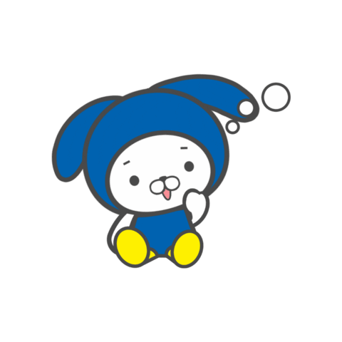 matemaito giphygifmaker kawaii sleepy rabbit Sticker