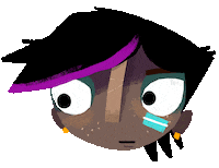 Girl Searching Sticker by Foam Sword