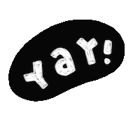 Happy Black And White Sticker
