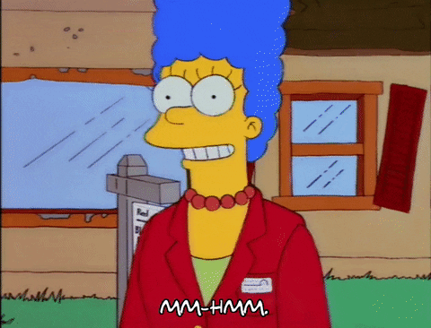 nervous marge simpson GIF