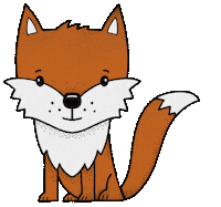 Happy Fox Sticker by Decorating Outlet