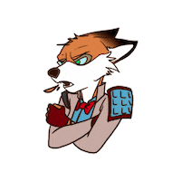 Angry Fox Sticker by Mr Fischer