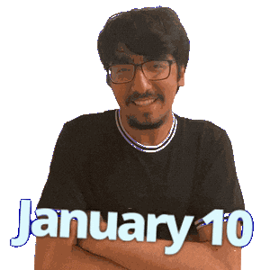 January 10 Sticker