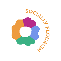 sociallyflourish socially flourish sociallyflourish Sticker