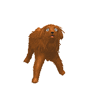 Sad Dog Sticker by Fantastic3dcreation