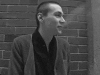 black and white model GIF