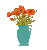 Flowers Vase Sticker by Golesorkh Co.