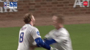 Chicago Cubs Hug GIF by TheDreamTeam 