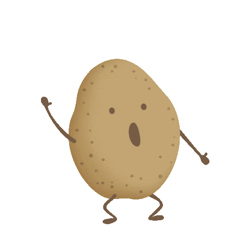 aldewer giphyupload potato patata hotpotatoes Sticker