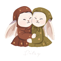 Bunny Sticker by Ditsy Creative
