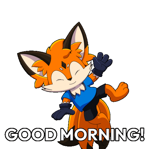 Happy Good Morning Sticker by Foxy