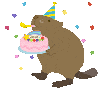 Celebrating Happy Birthday Sticker