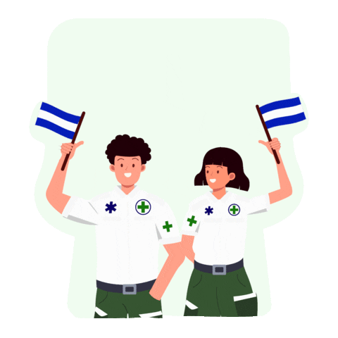 Independencia Septiembre Sticker by Cruz Verde Salvadoreña