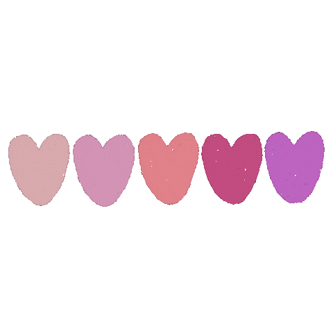 Purple Hearts Love Sticker