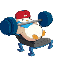 Working Out Sticker by Pudgy Penguins