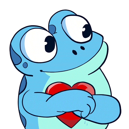 I Love You Hearts Sticker by Croakey