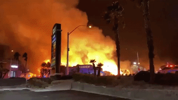 Fire Crews Respond as 'Crazy' Blaze Burns in Las Vegas