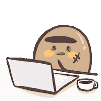 DrauciaJYStudio work nervous busy bobo Sticker