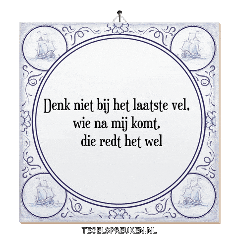 Hoop Troost Sticker by Tegelspreuken.nl