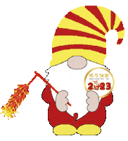 Chinese New Year Gnome Sticker