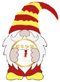 Chinese New Year Gnome Sticker