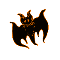 meaganmeli spooky bat vintage halloween flying bat Sticker
