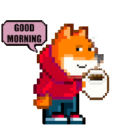 Good Morning Elon Sticker by Retro Doge