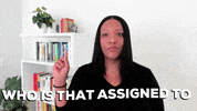 carinkilbyclark bossy boss lady black shirt white background GIF