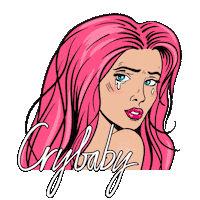 sad emo Sticker by IGK Hair