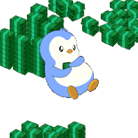Money Im Rich Sticker by Pudgy Penguins