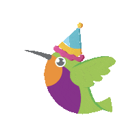 Birthday Hummingbird Sticker by Colibri Creche Escola