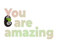 Monkey You Are Amazing Sticker by greenmonkeysv