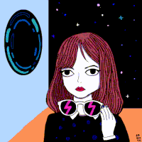 girl space GIF