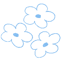 Baby Blue Flower Sticker
